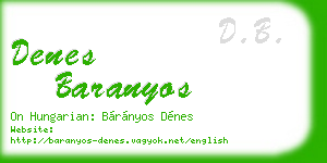 denes baranyos business card